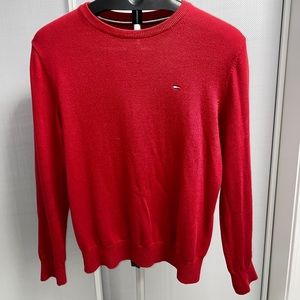 Plain Red Tommy Hilfiger Sweater